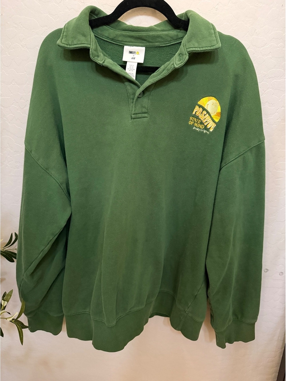 H&M positive vibes long sleeve sweater